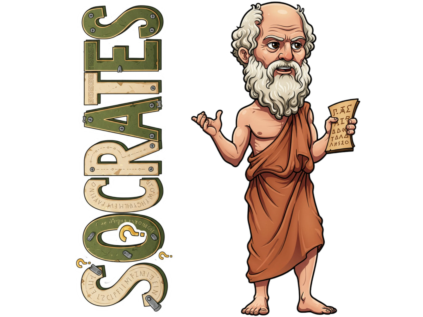 Socrates, the Gadfly of Athens Philkins™ Vinyl Sticker – Founder of Western Philosophy | Waterproof & UV-Proof