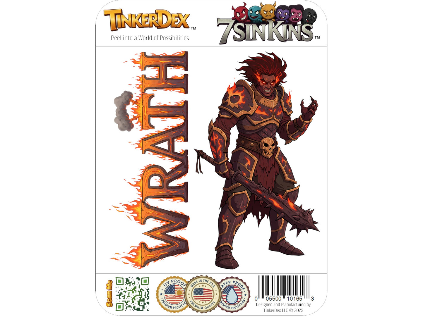 Wrath Ira 7 Sinkins™ Vinyl Sticker – Personification of Wrath | Waterproof & UV-Proof