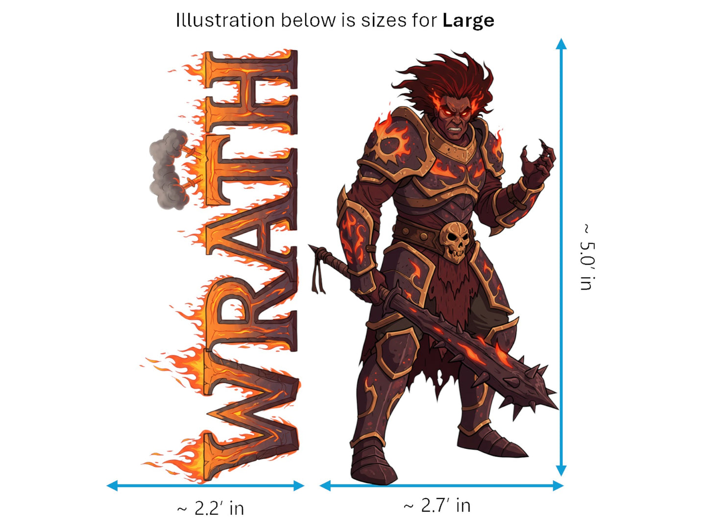 Wrath Ira 7 Sinkins™ Vinyl Sticker – Personification of Wrath | Waterproof & UV-Proof