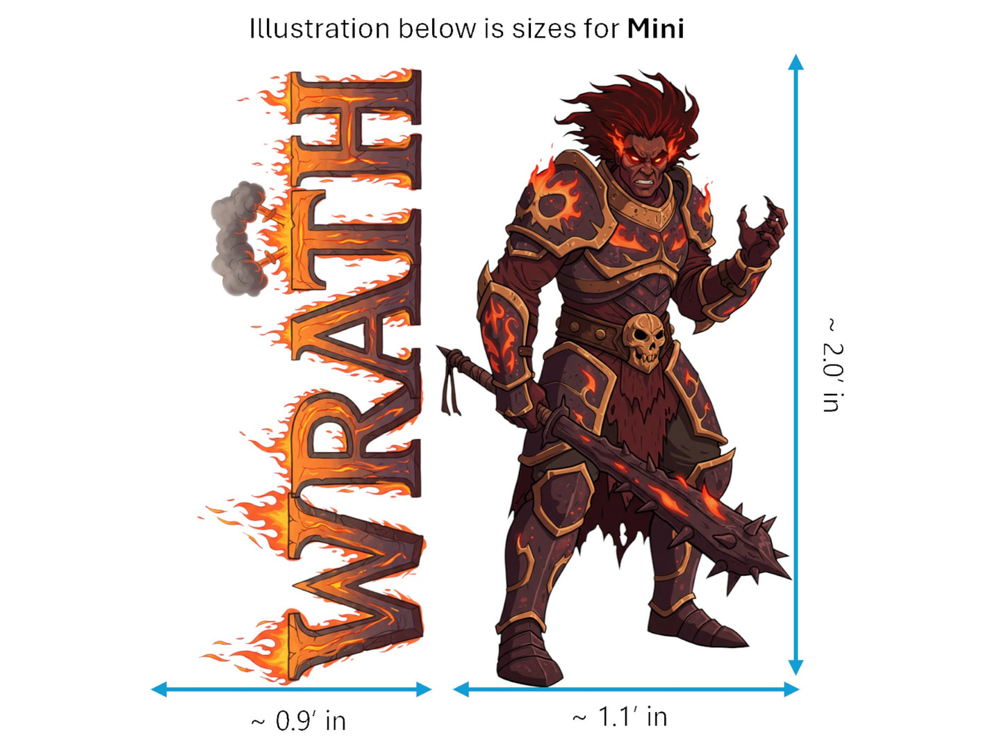 Wrath Ira 7 Sinkins™ Vinyl Sticker – Personification of Wrath | Waterproof & UV-Proof