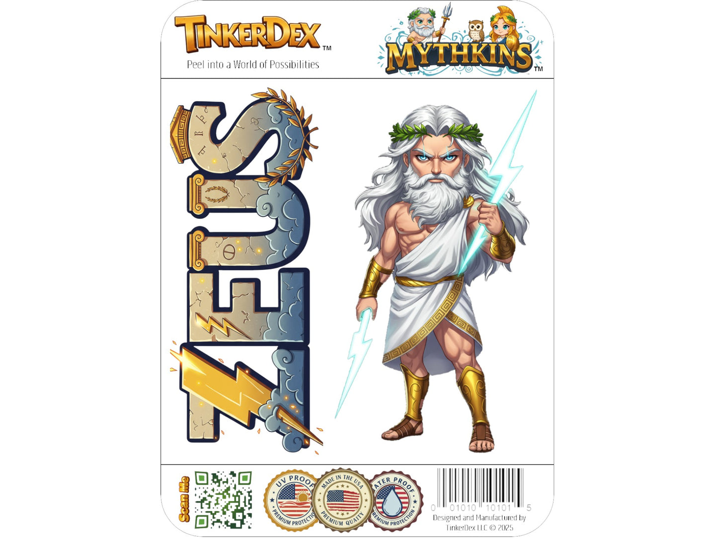 Zeus Nephelēgereta Mythkins™ Vinyl Sticker – Cloud-Gatherer God | Waterproof & UV-Proof