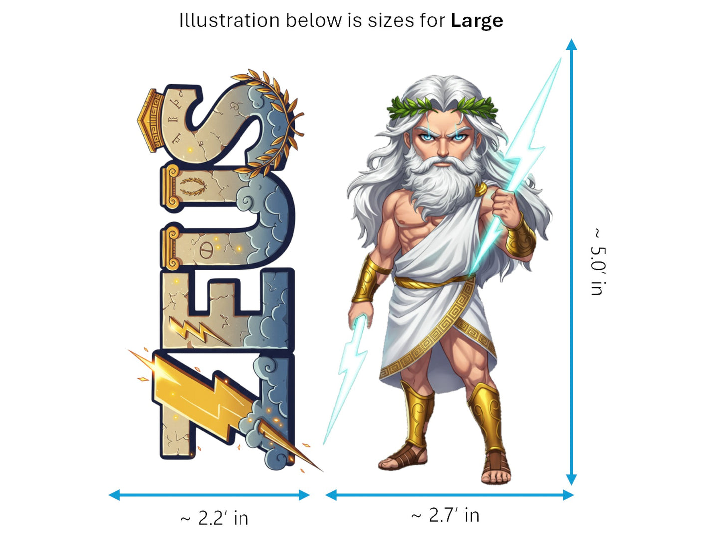 Zeus Nephelēgereta Mythkins™ Vinyl Sticker – Cloud-Gatherer God | Waterproof & UV-Proof