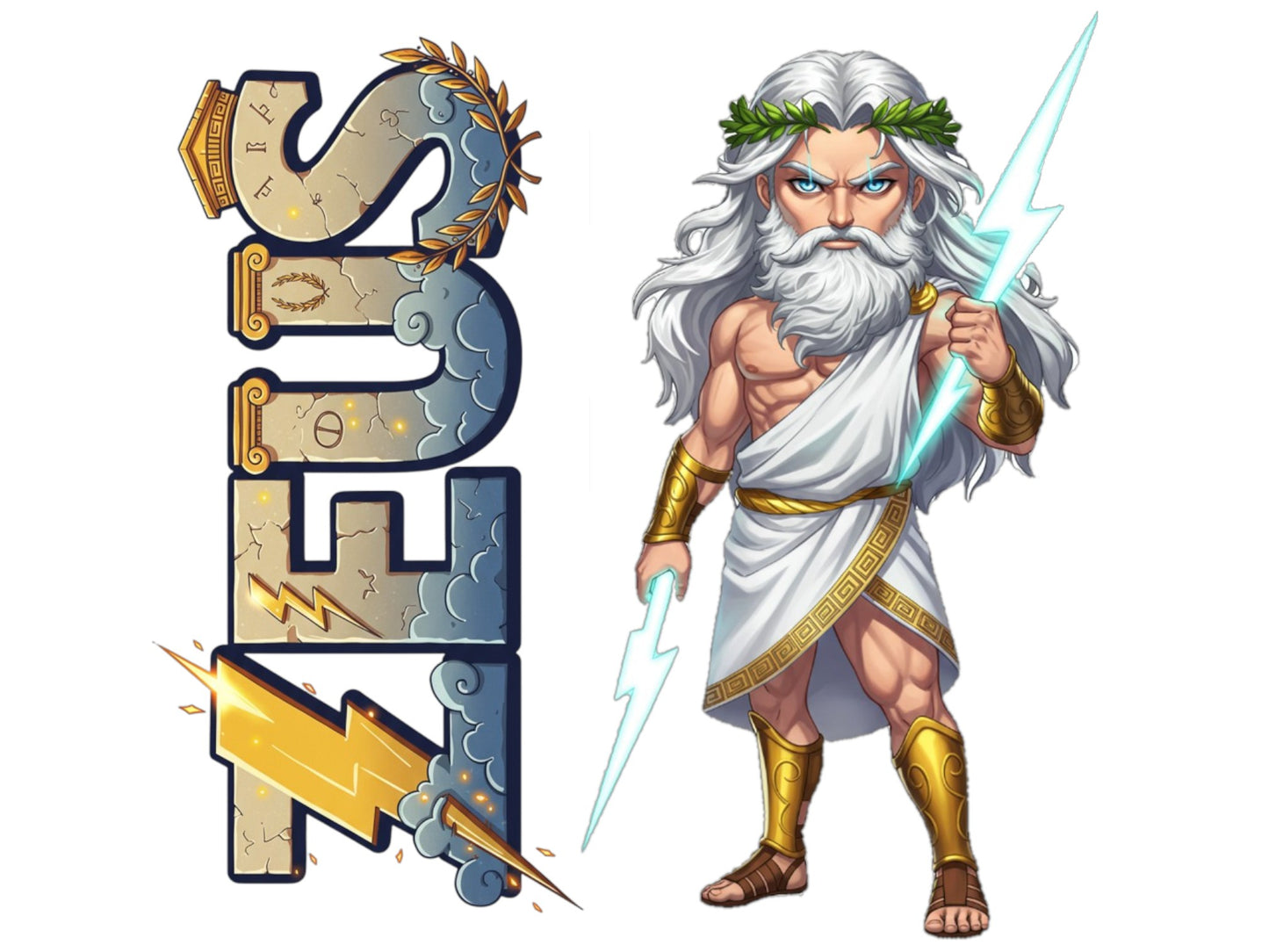 Zeus Nephelēgereta Mythkins™ Vinyl Sticker – Cloud-Gatherer God | Waterproof & UV-Proof